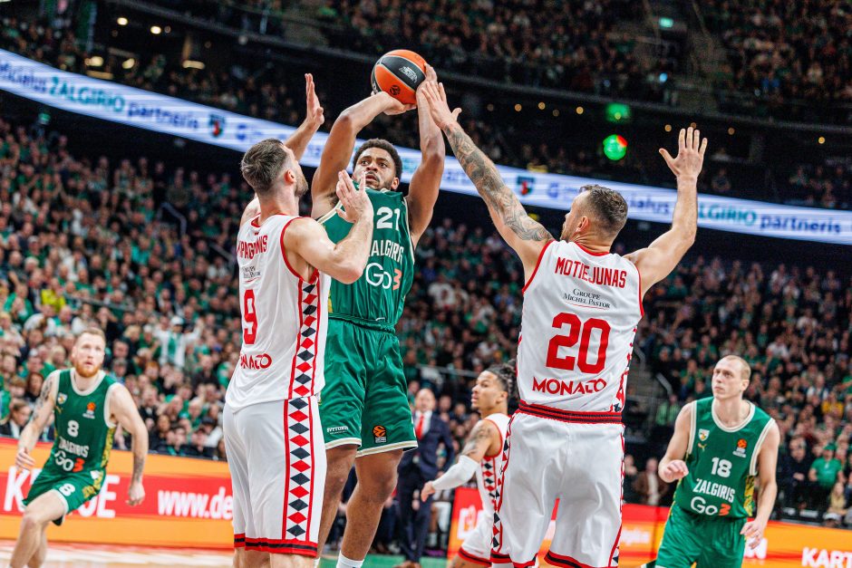 Eurolyga: „Žalgiris“ – „Monaco“ (63:62)