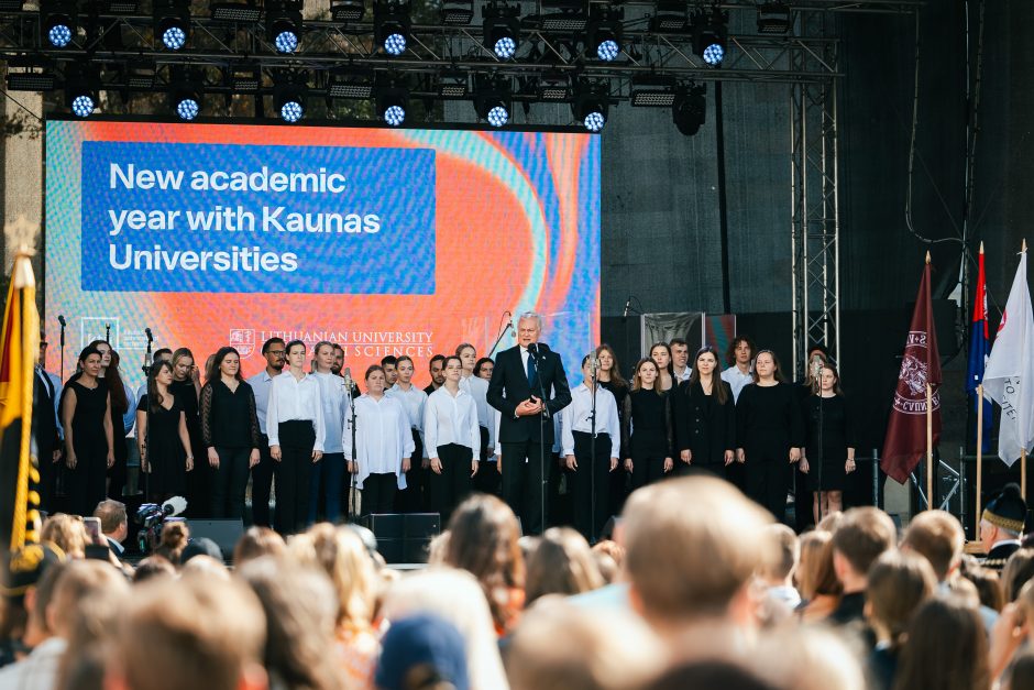 G. Nausėda Kauno universitetų mokslo šventėje linkėjo siekti bendrojo gėrio