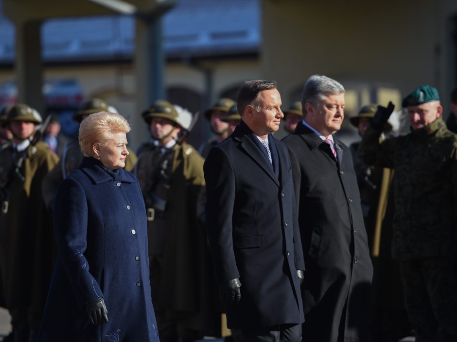 Lietuvos, Lenkijos ir Ukrainos prezidentai deklaravo siekį gintis nuo Rusijos