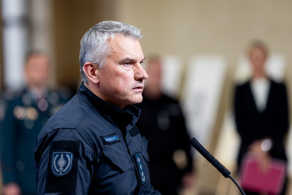 Naujų policijos, ugniagesių, Viešojo saugumo tarnybos vadų spaudos konferencija