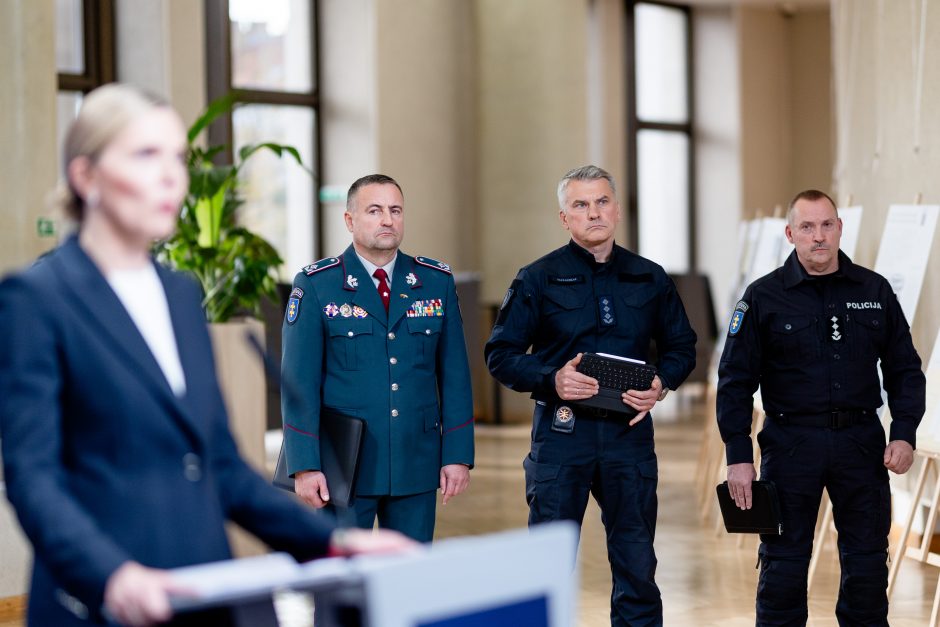 Naujų policijos, ugniagesių, Viešojo saugumo tarnybos vadų spaudos konferencija