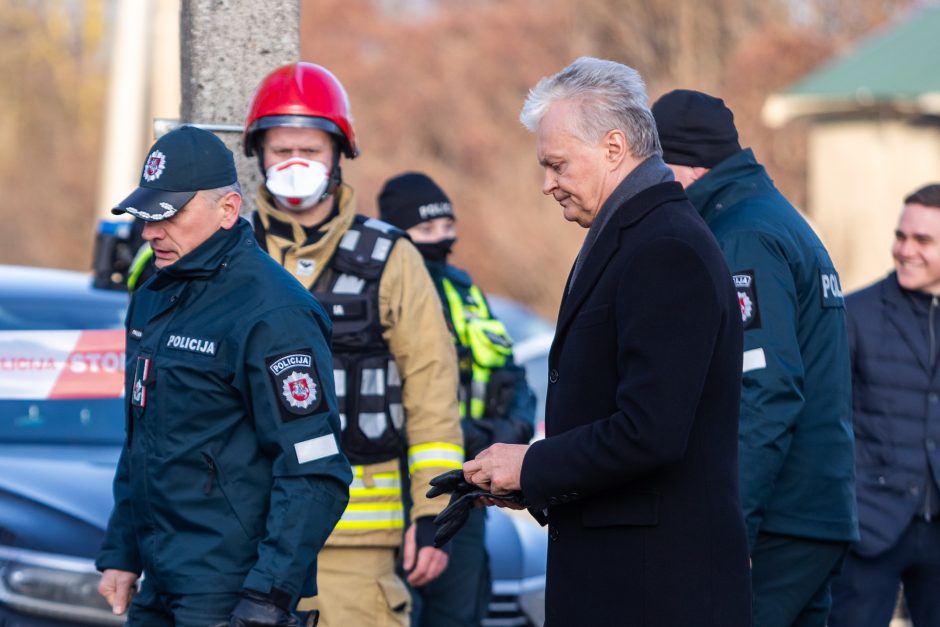 G. Nausėda lankėsi krovininio orlaivio avarijos vietoje