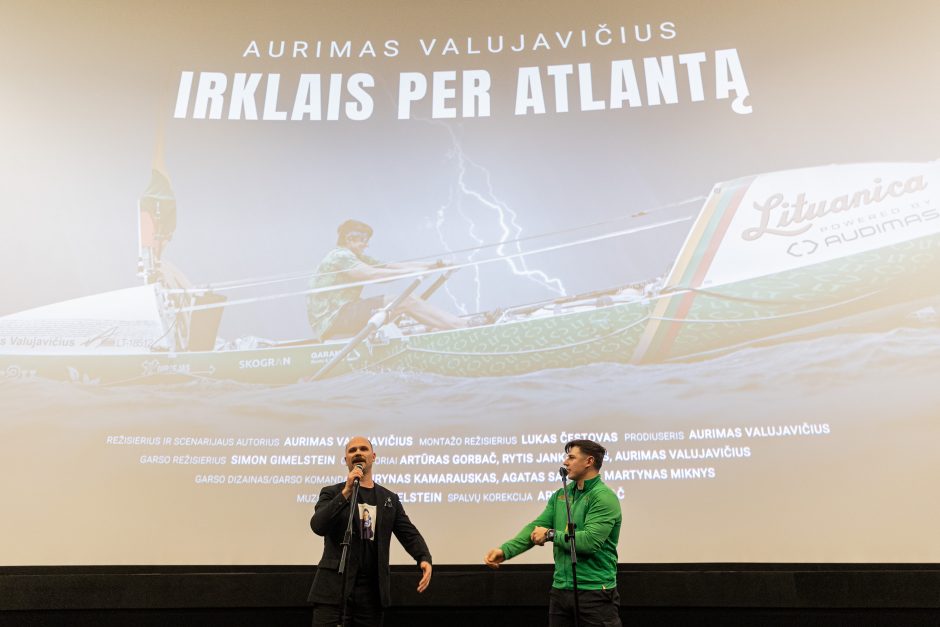 A. Valujavičiaus filmo „Irklais per Atlantą“ premjera