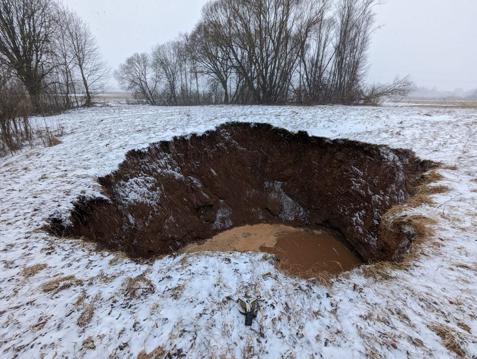 Biržų regioniniame parke – dar viena įgriuva