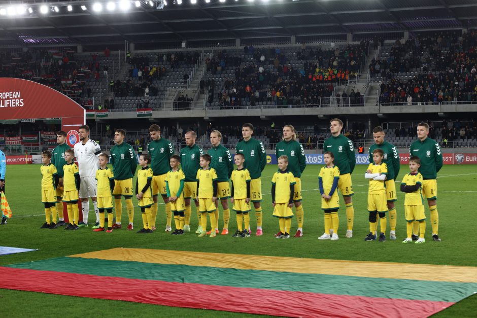 Puikiai žaidusi Lietuvos futbolo rinktinė nenusileido Vengrijai