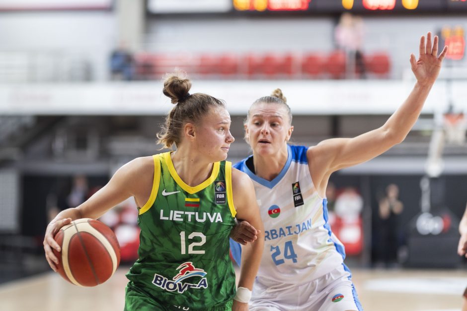 Europos čempionato atrankos starte Lietuvos krepšininkės nupūtė Azerbaidžaną
