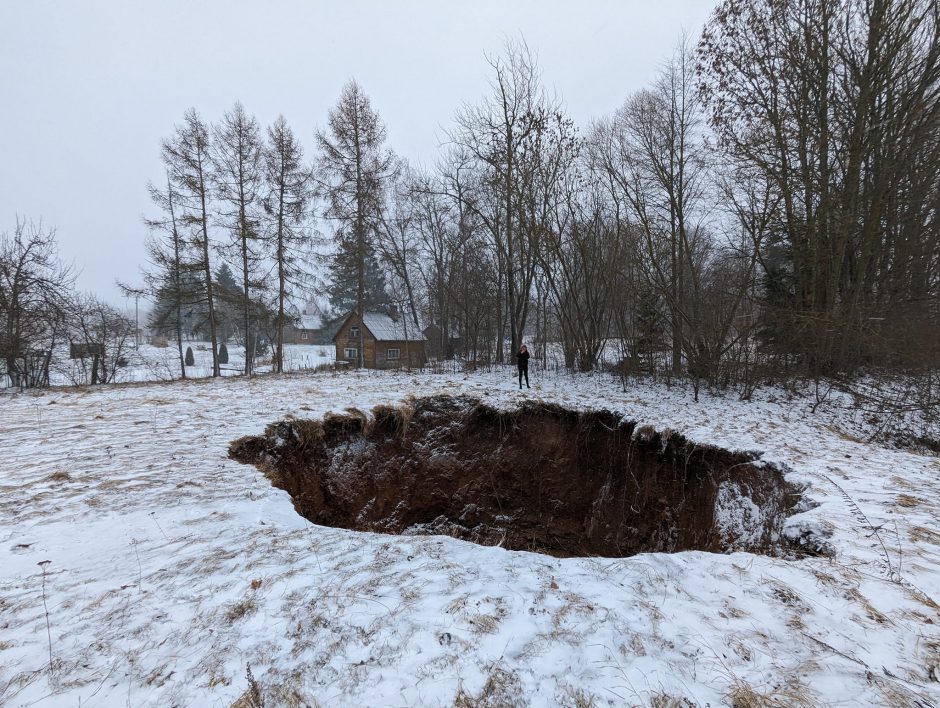 Biržų regioniniame parke – dar viena įgriuva