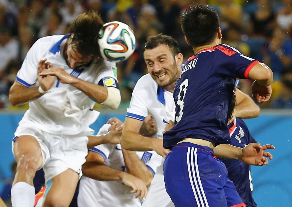 Japonijos ir Graikijos futbolininkų dvikova baigėsi be įvarčių
