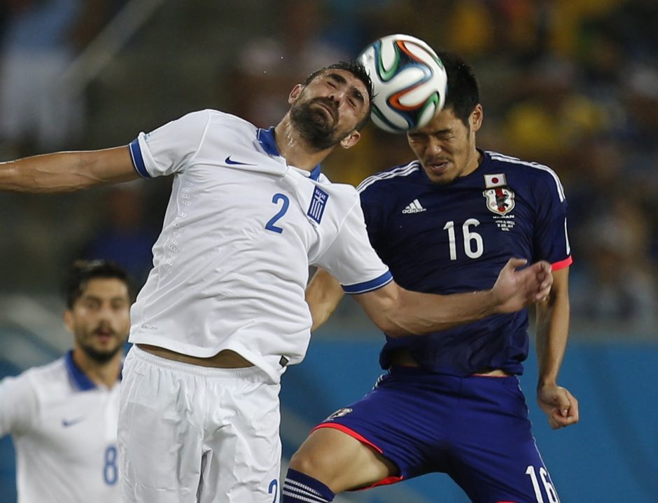 Japonijos ir Graikijos futbolininkų dvikova baigėsi be įvarčių
