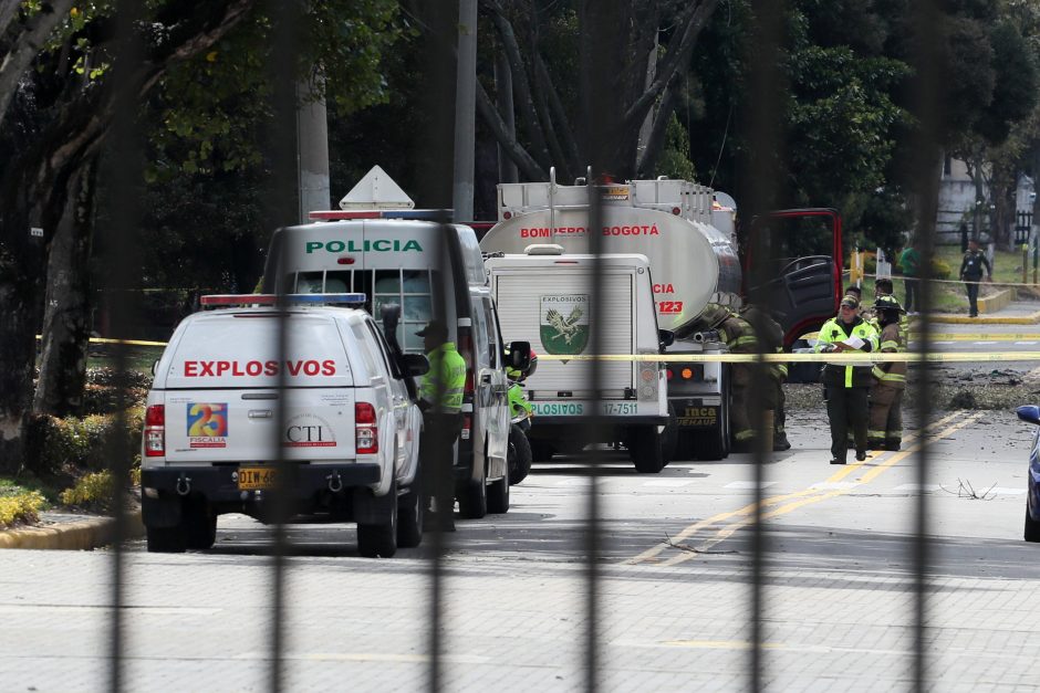 Per sprogdinimą Bogotos policijos akademijoje žuvo aštuoni žmonės 