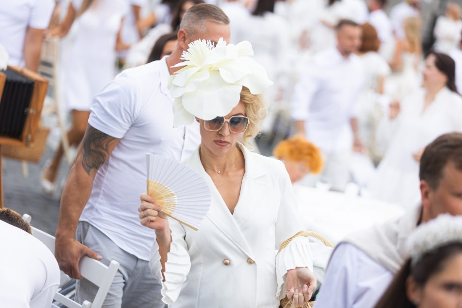 Vilniuje dešimtą kartą surengta „Le Diner en Blanc“ vakarienė