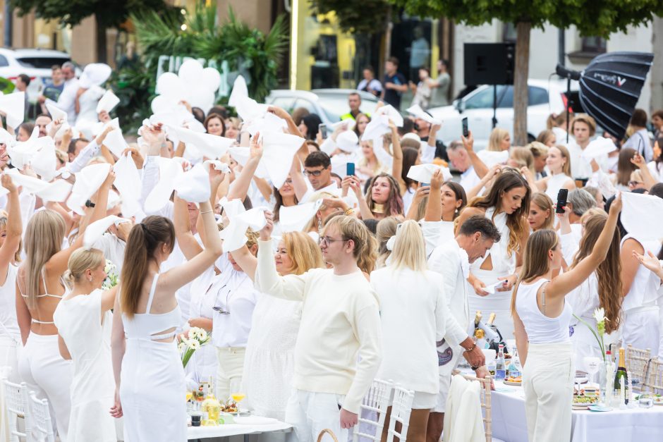 Vilniuje dešimtą kartą surengta „Le Diner en Blanc“ vakarienė