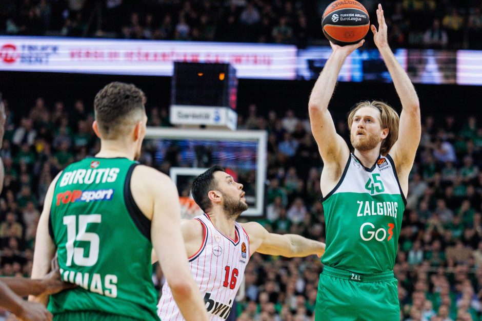 Eurolyga: Kauno „Žalgiris“ – Pirėjo „Olympiacos“ 76:95