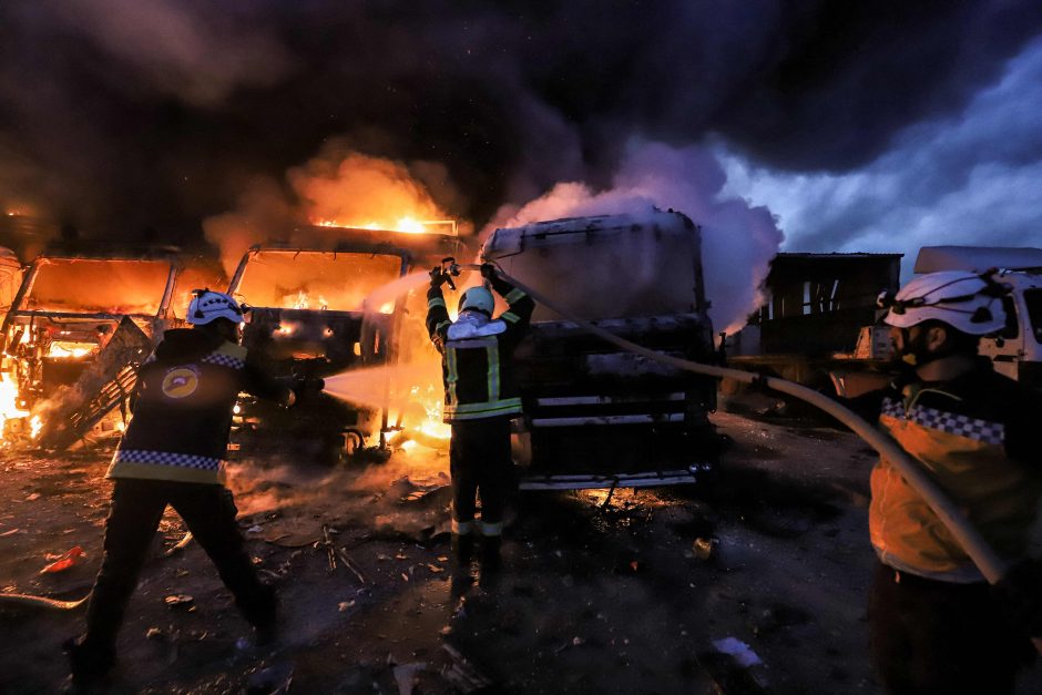 JAV smerkia Damasko režimo, Rusijos pajėgų atakas Sirijoje, per kurias žuvo civilių