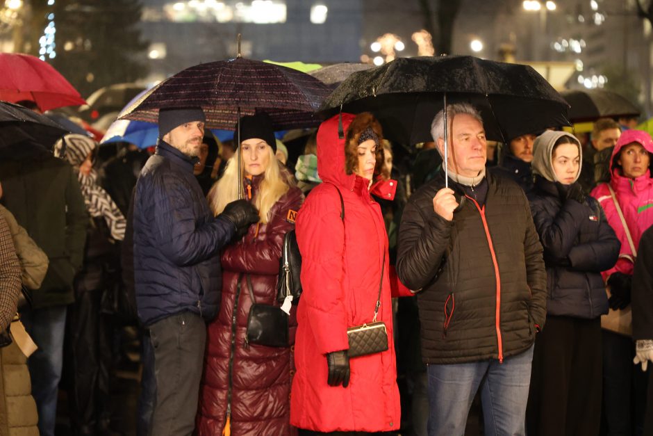 Protestas prieš „Nemuno aušros“ įtraukimą į valdančiąją koaliciją Kaune