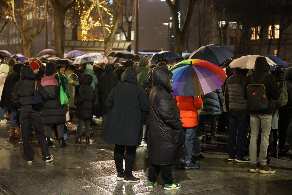 Protestas prieš „Nemuno aušros“ įtraukimą į valdančiąją koaliciją Kaune