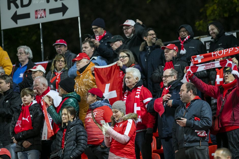 Lietuvos futbolo rinktinei – skaudus šveicarų kirtis