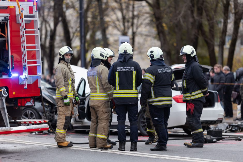 Trijų automobilių avarija Vilniuje