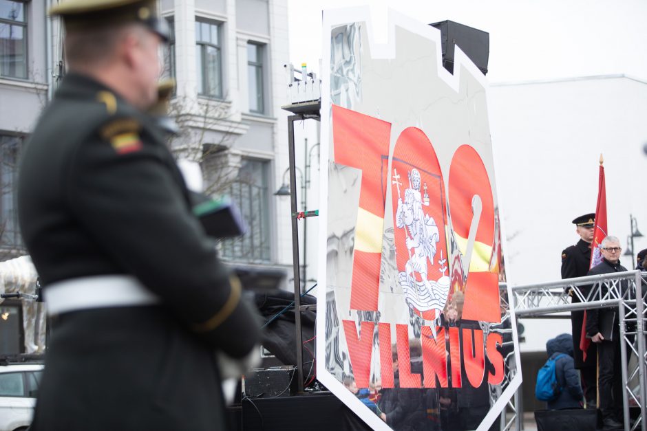 Vilniuje vyko tradicinė vėliavų pakėlimo ceremonija