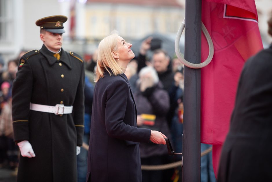 Vilniuje vyko tradicinė vėliavų pakėlimo ceremonija