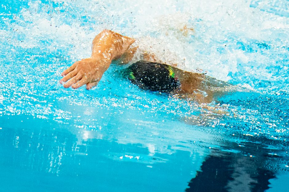 D. Rapšio plaukimas Paryžiaus olimpinių žaidynių finale