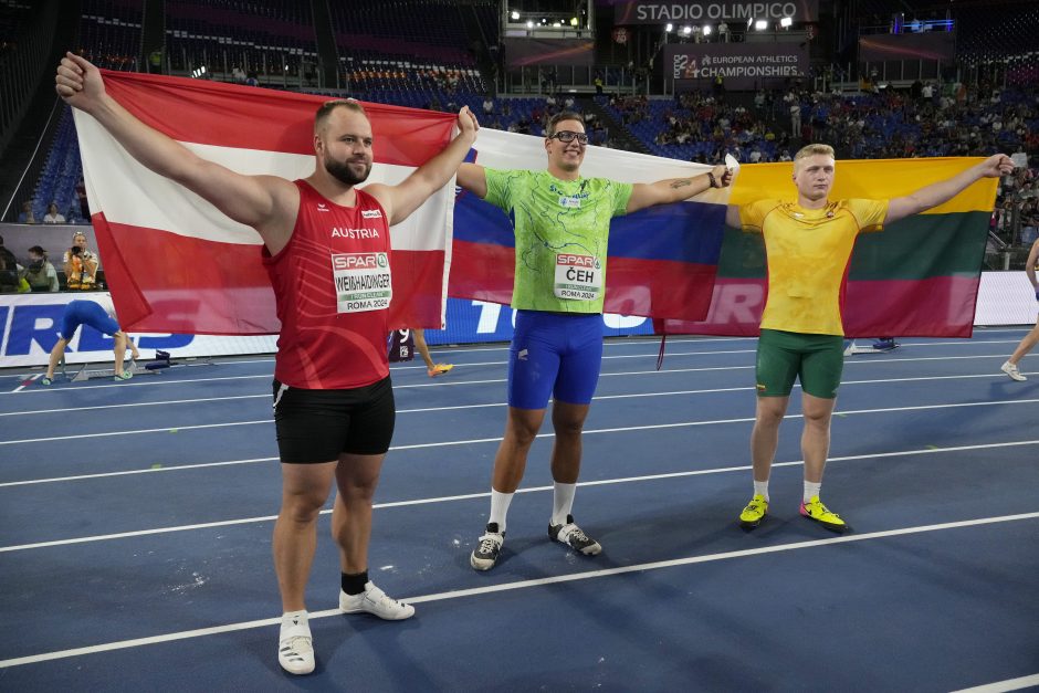 M. Alekna neapgynė Europos čempiono titulo – pelnė bronzą