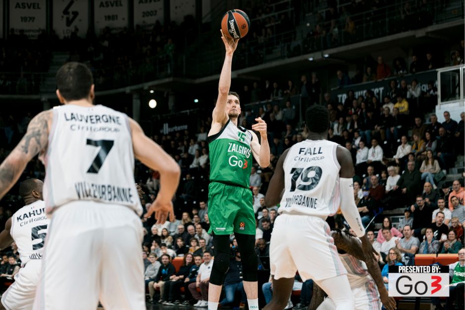 „Žalgiris“ antrą kartą nusileido ASVEL krepšininkams