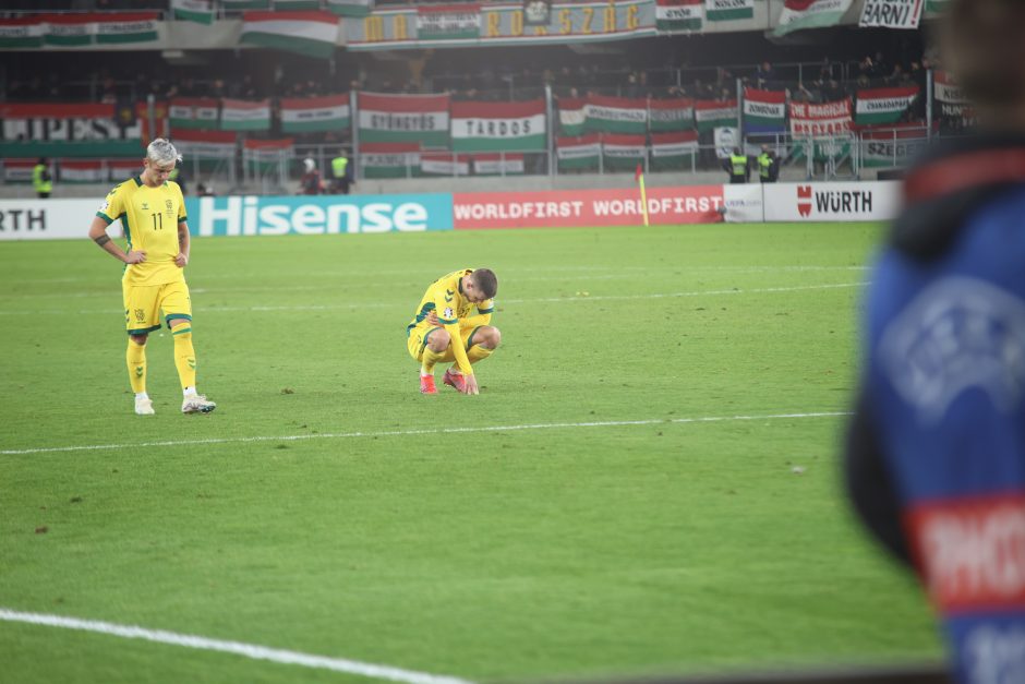 Puikiai žaidusi Lietuvos futbolo rinktinė nenusileido Vengrijai