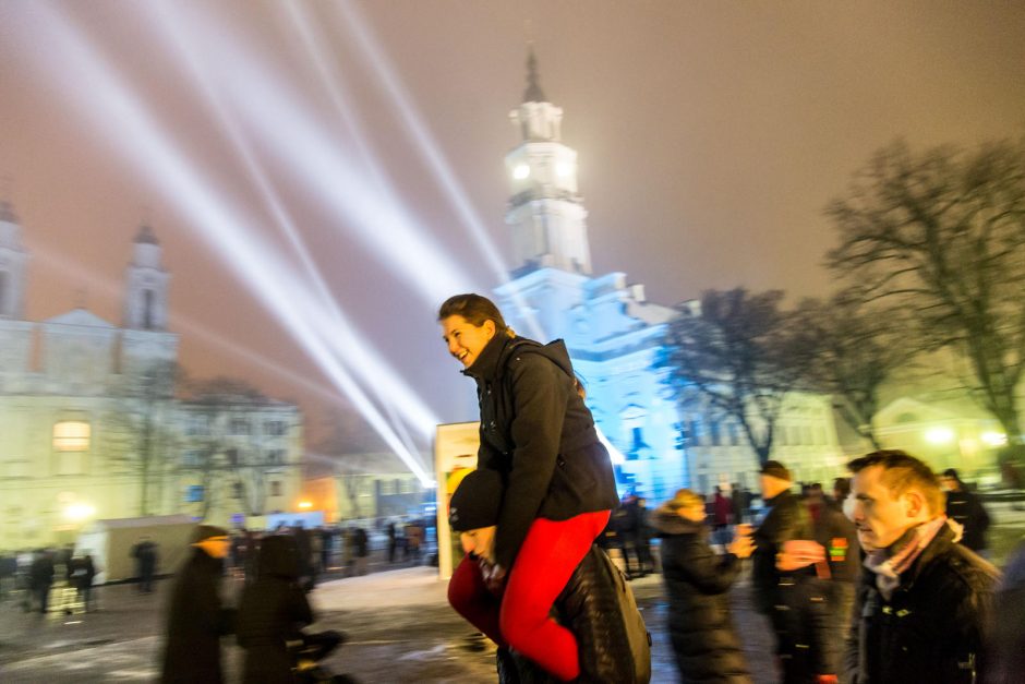 Kauniečiai 2015-uosius ir eurą pasitiko skaičiuodami sekundes