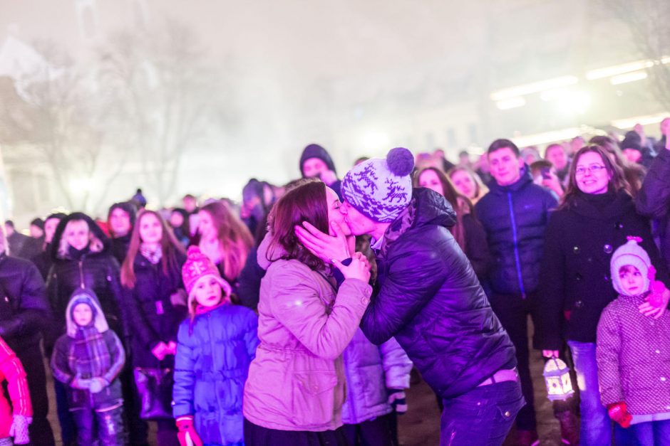 Kauniečiai 2015-uosius ir eurą pasitiko skaičiuodami sekundes