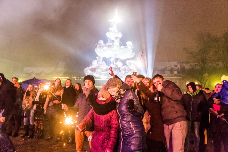 Kauniečiai 2015-uosius ir eurą pasitiko skaičiuodami sekundes