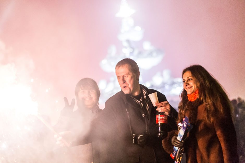 Kauniečiai 2015-uosius ir eurą pasitiko skaičiuodami sekundes