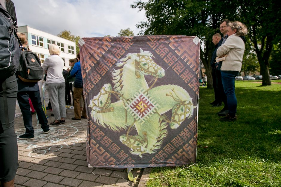 Japoniški aitvarai nuspalvino Kauno padangę