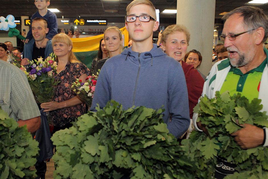 Kauno oro uoste – pasaulio čempiono A. Gudžiaus sutiktuvės