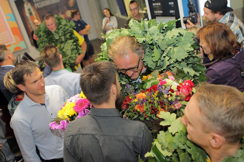 Kauno oro uoste – pasaulio čempiono A. Gudžiaus sutiktuvės