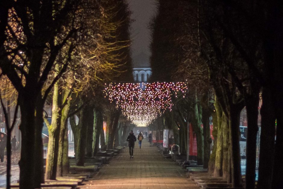 Kaunas puošiasi: sužibo keli kilometrai girliandų ir tūkstančiai dekoracijų