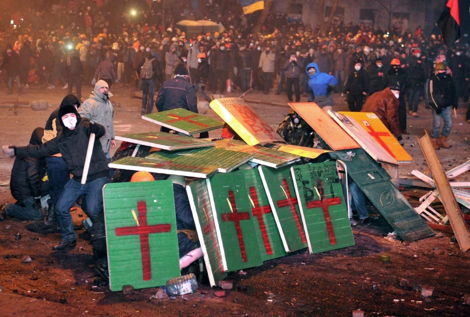 Per susidūrimus Kijeve nukentėjo daugiau kaip 30 milicininkų ir 24 protestuotojai