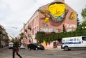 Brazilų meininkų „Osgemeos“ darbas festivaliui „Vilnius Street Art“