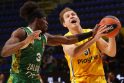 Statistika: žalgirietis S. Francisco (kairėje) surinko 23 naudingumo balus, „Maccabi“ legionierius R. Jokubaitis – 22.