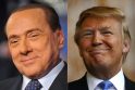 Silvio Berlusconi (kairėje) ir Donaldas Trumpas (dešinėje)