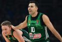  Bendražygiai: M.Grigonis (kairėje) pirmą kartą tapo Eurolygos čempionu, K. Sloukas – ketvirtą.