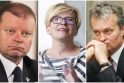 Saulius Skvernelis, Ingrida Šimonytė ir Gitanas Nausėda