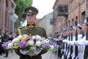 Pagerbė: žydų karių atminimo ceremonijos akimirka.