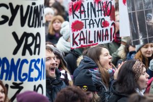 Prie Seimo – gyvūnų teisių gynėjų akcija: ragina drausti kailinių žvėrelių verslą