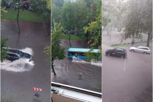 Klaipėdos meras po miestą užpylusios liūties aiškinsis problemas dėl lietaus nuotekų