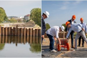 Kaune pradėtos pėsčiųjų tilto per Nemuną statybos, finišas – 2026 metais