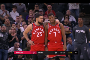 „Raptors“ ir „Spurs“ pagerbė K. Bryanto atminimą