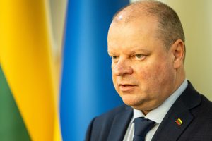 Skvernelis su Seimo delegacija vieši Ukrainoje, susitiko su parlamento vadovu 