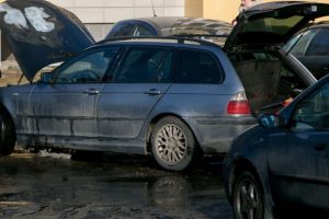 Panevėžio rajone, įtariama, padegtas automobilis