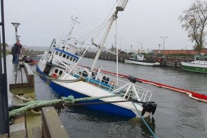 Triskart skendęs norvegų laivas „Ole Wilassen“ paliks Danės upę